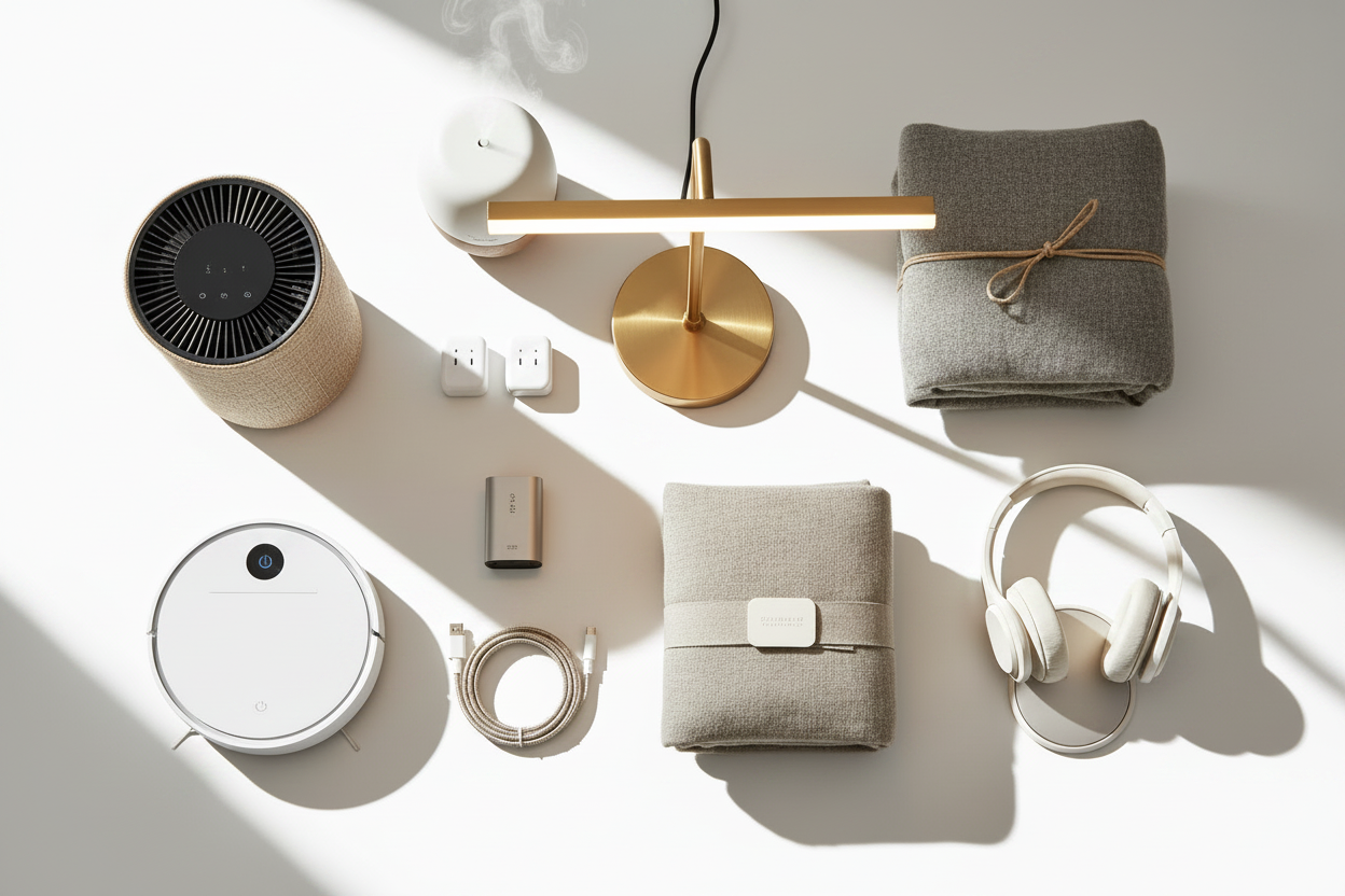 Home & Tech Gadgets - Fundo Branco