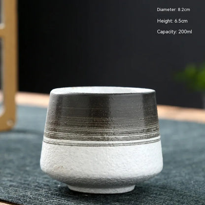 Retro Japanese Stoneware Ceramic Cup
