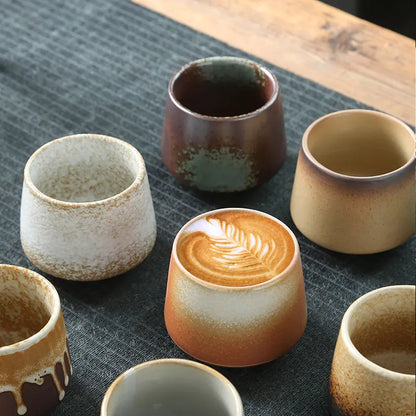 Retro Japanese Stoneware Ceramic Cup
