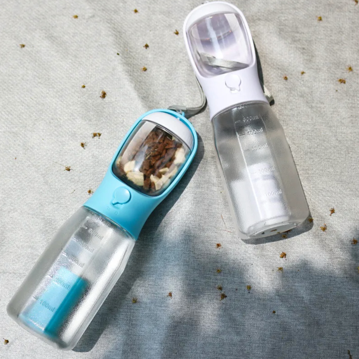 3-in-1 Portable Pet Water Bottle with Food Cup