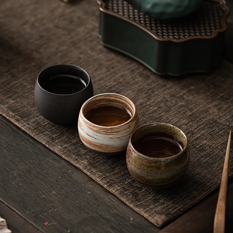 Handmade Japanese-Style Pottery Tea Cup