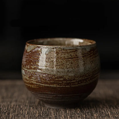 Handmade Japanese-Style Pottery Tea Cup