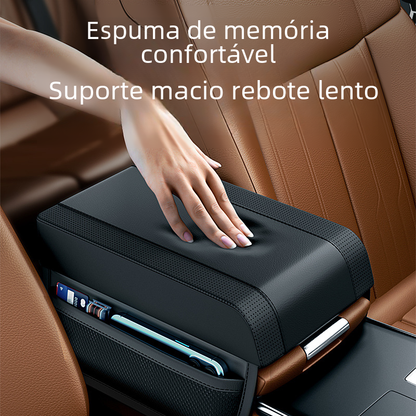 Car Armrest Cushion with Memory Foam & Storage