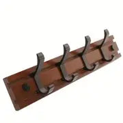 Wall-Mounted Coat Rack with Folding Hooks