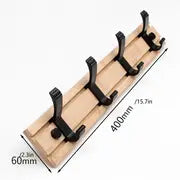 Wall-Mounted Coat Rack with Folding Hooks