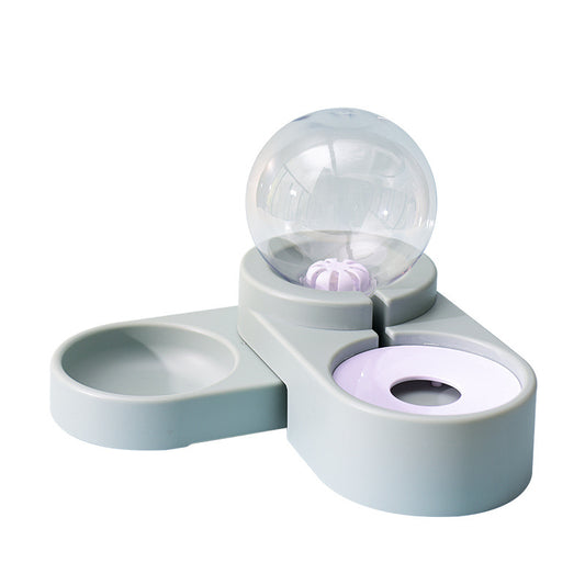 2-in-1 Automatic Pet Water Dispenser & Feeding Bowl