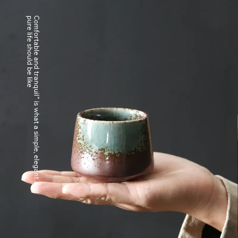 Retro Japanese Stoneware Ceramic Cup
