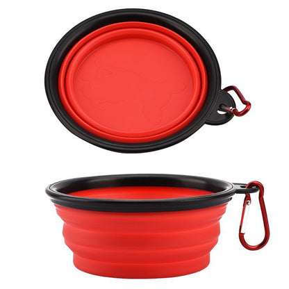 Collapsible Pet Travel Bowl with Clip
