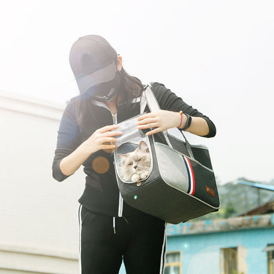Breathable Pet Carrier Bag for Cats and Small Dogs