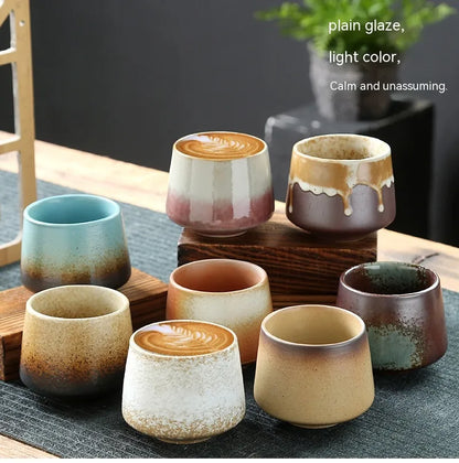 Retro Japanese Stoneware Ceramic Cup