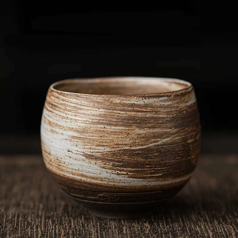 Handmade Japanese-Style Pottery Tea Cup
